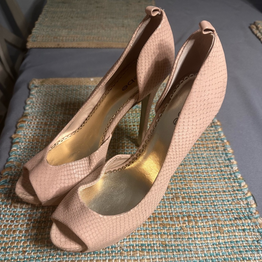 bebe Blush Peep-Toe Heels